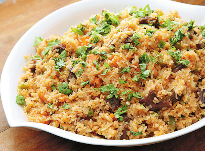 beef and vegetable rice